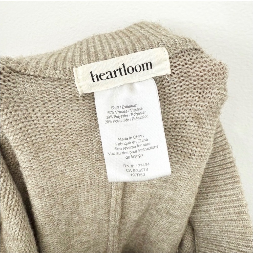 Heartloom Beige Knit Wide Leg Crop Lounge Pants XS Pull On - Picture 4 of 5